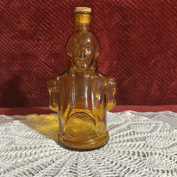 Vintage George Washington Amber Glass Bottle by Wheaton. 10” nice vintage. - Picture 1 of 8